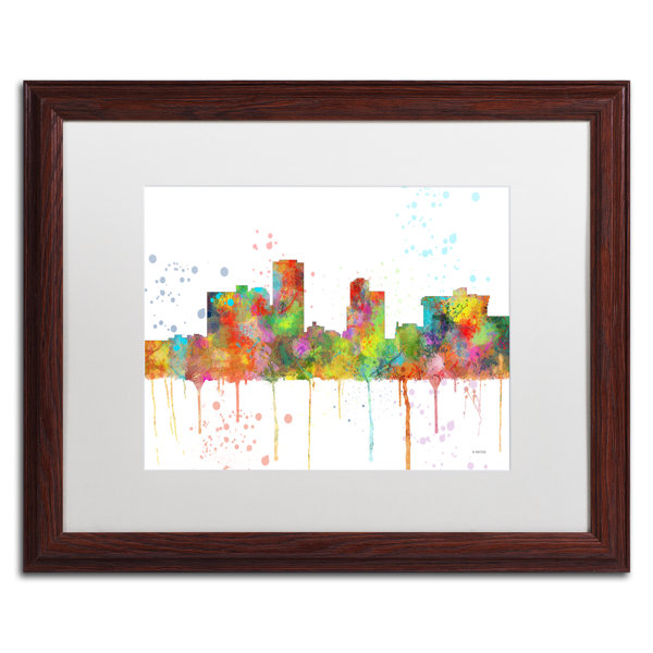 Trademark Art Little Rock Arkansas Skyline by Marlene Watson Picture